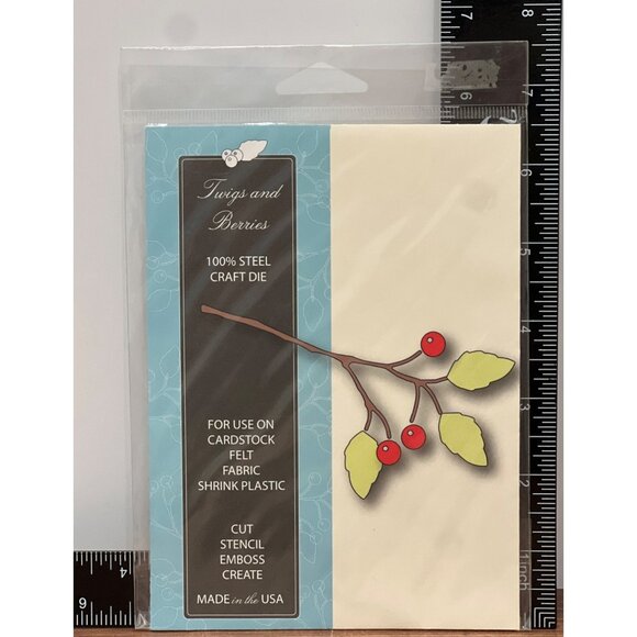 Twigs & Berries Craft Die Use On Cardstock Felt Cut Stencil Emboss  98161 WINTER - Picture 2 of 3